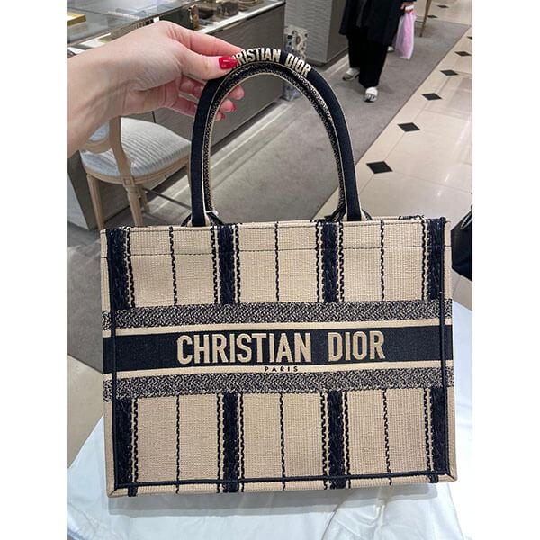 20SS新作 “DIOR BOOK TOTE コピー” スモール/ ストライプ M1296ZRLD_M976